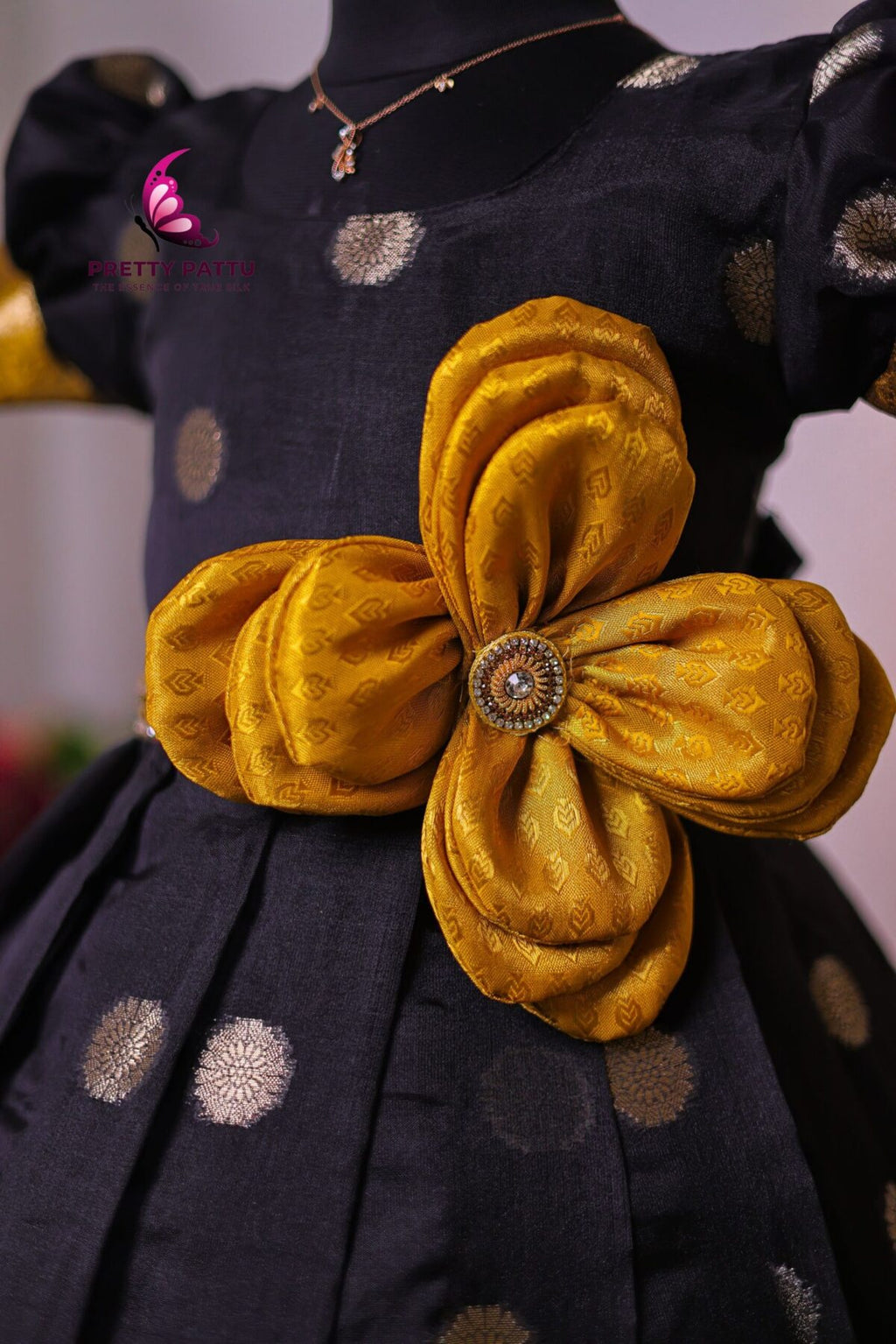Katan organza silk frock .