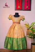 Banarasi tissue silk frock.
