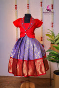 Semi-Banarasi silk frock