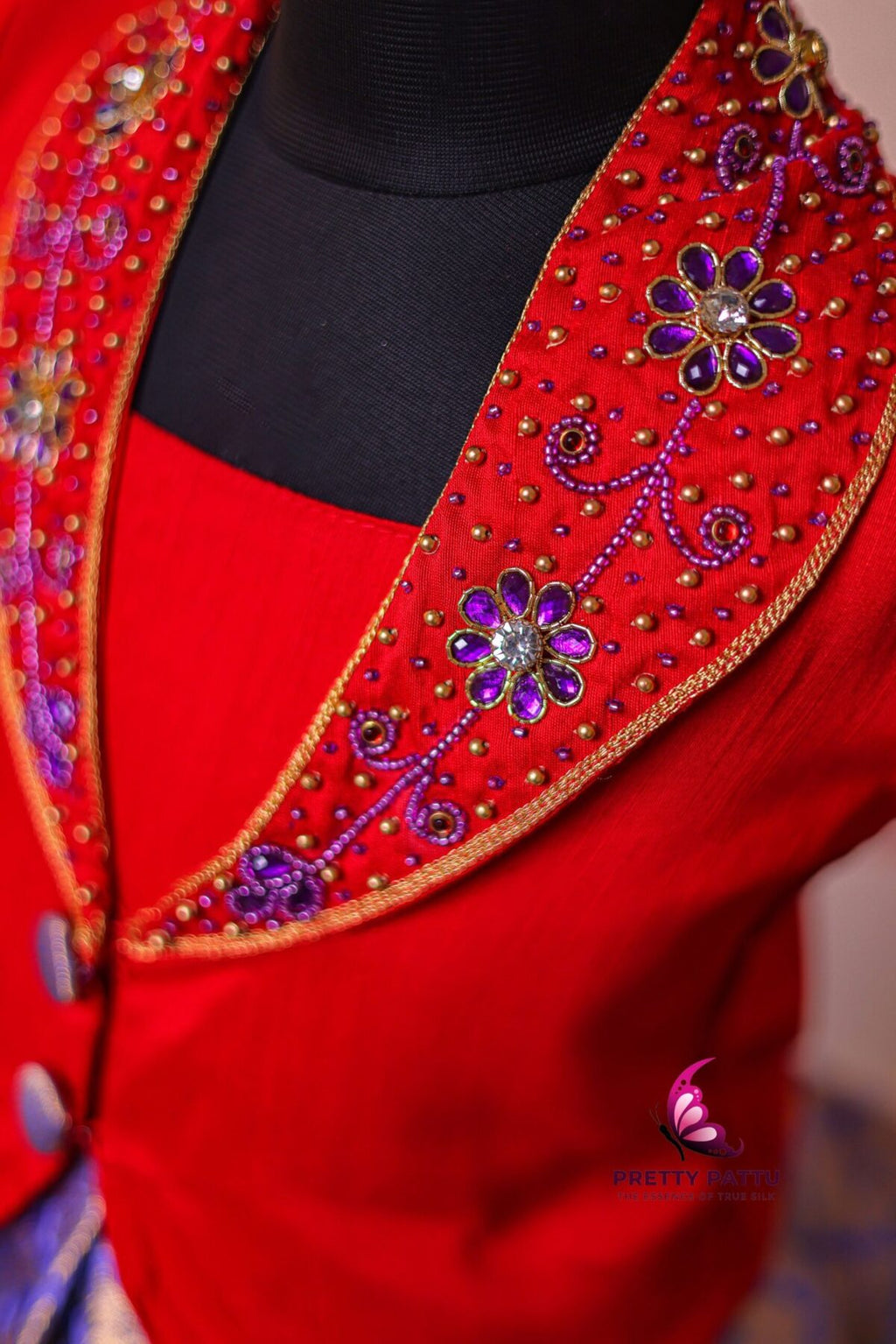 Semi-Banarasi silk frock