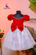 Embroidery designs net frock .
