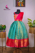 Semi Banarasi silk  gown.