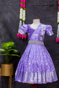 Kanchi Pattu Banarasi Half Saree Model Frock