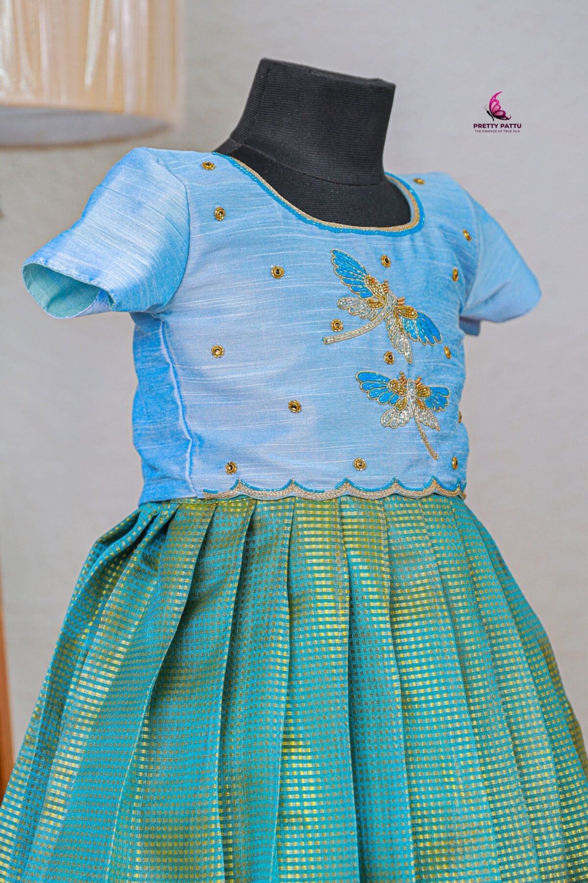 butterfly banarasi tissue lehanga
