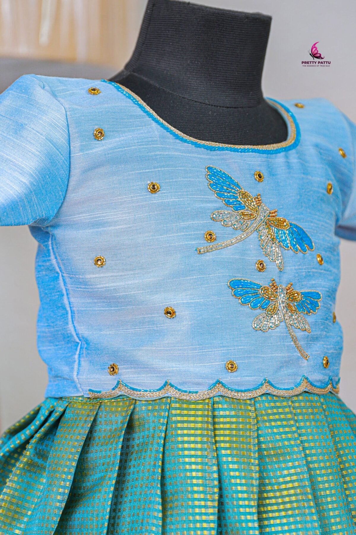 butterfly banarasi tissue lehanga