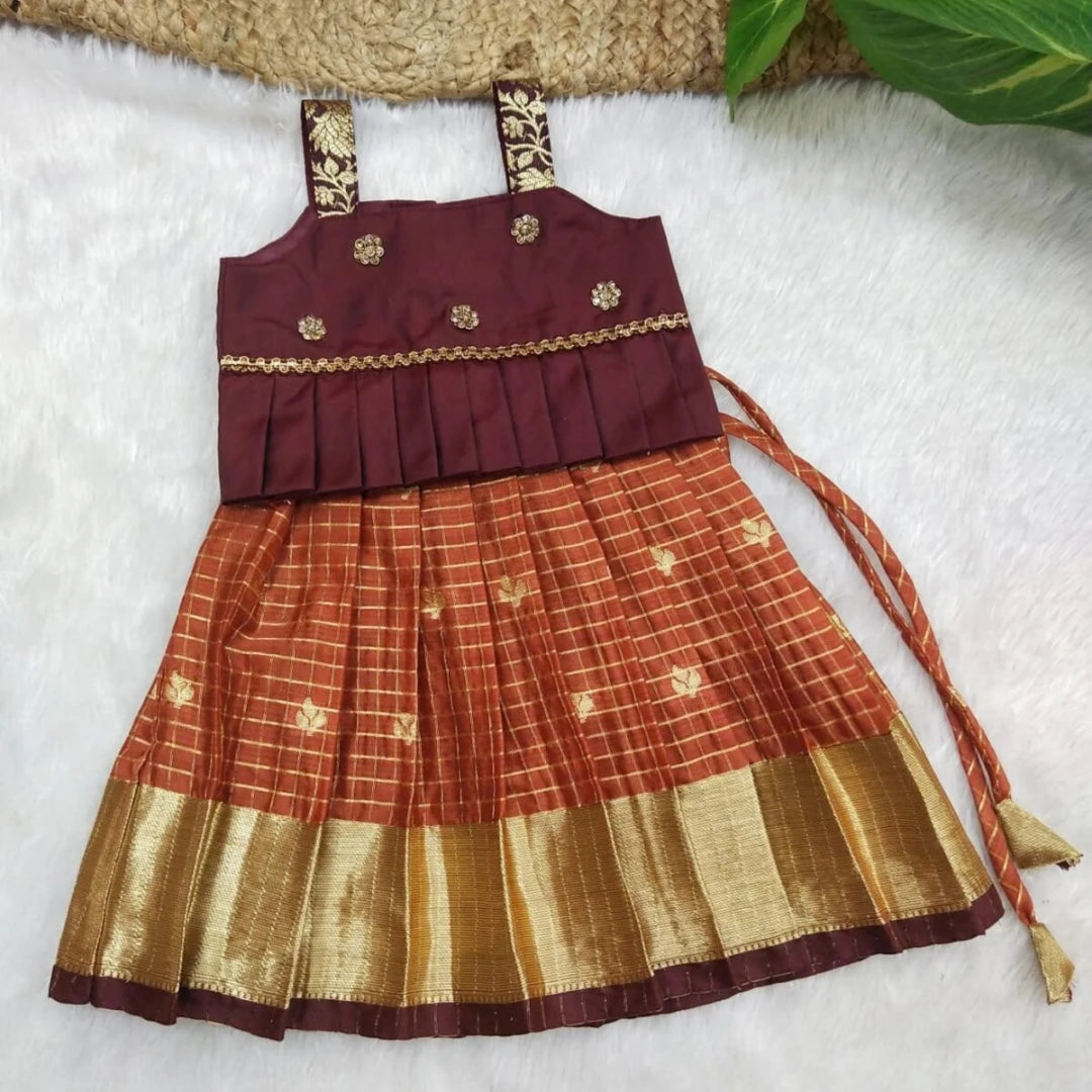 Organza Pattu Pavadai