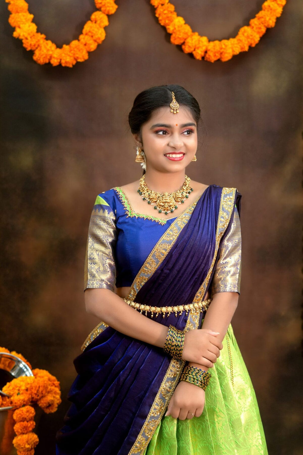 Semi Banarasi Silk Lehanga