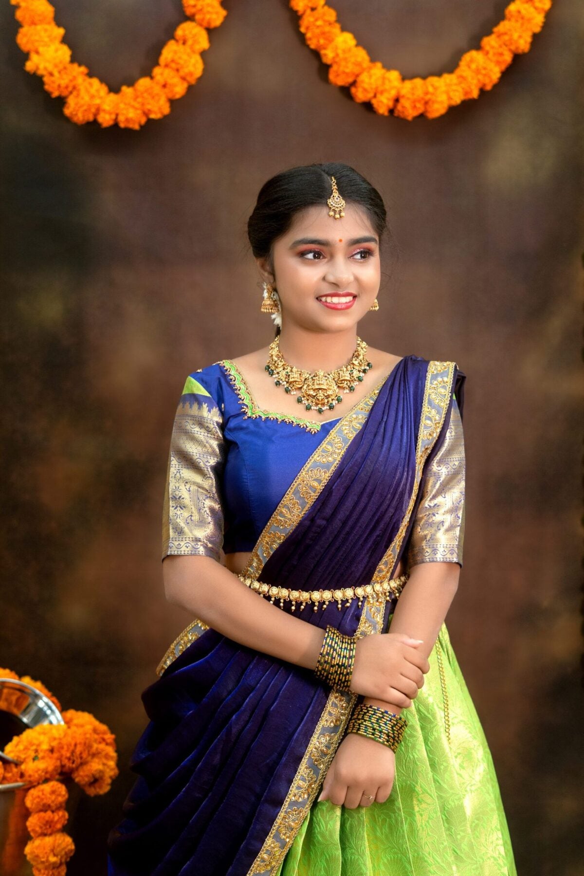 Semi Banarasi Silk Lehanga