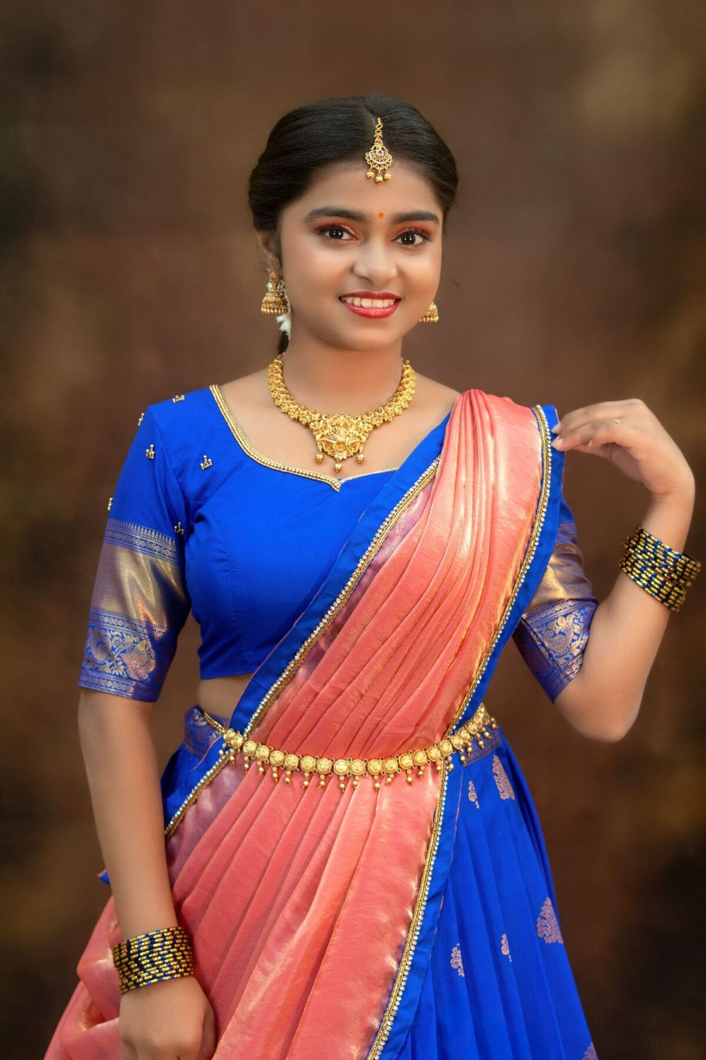 Kumbakonam Soft Silk Lehanga Rich Royal blue tone