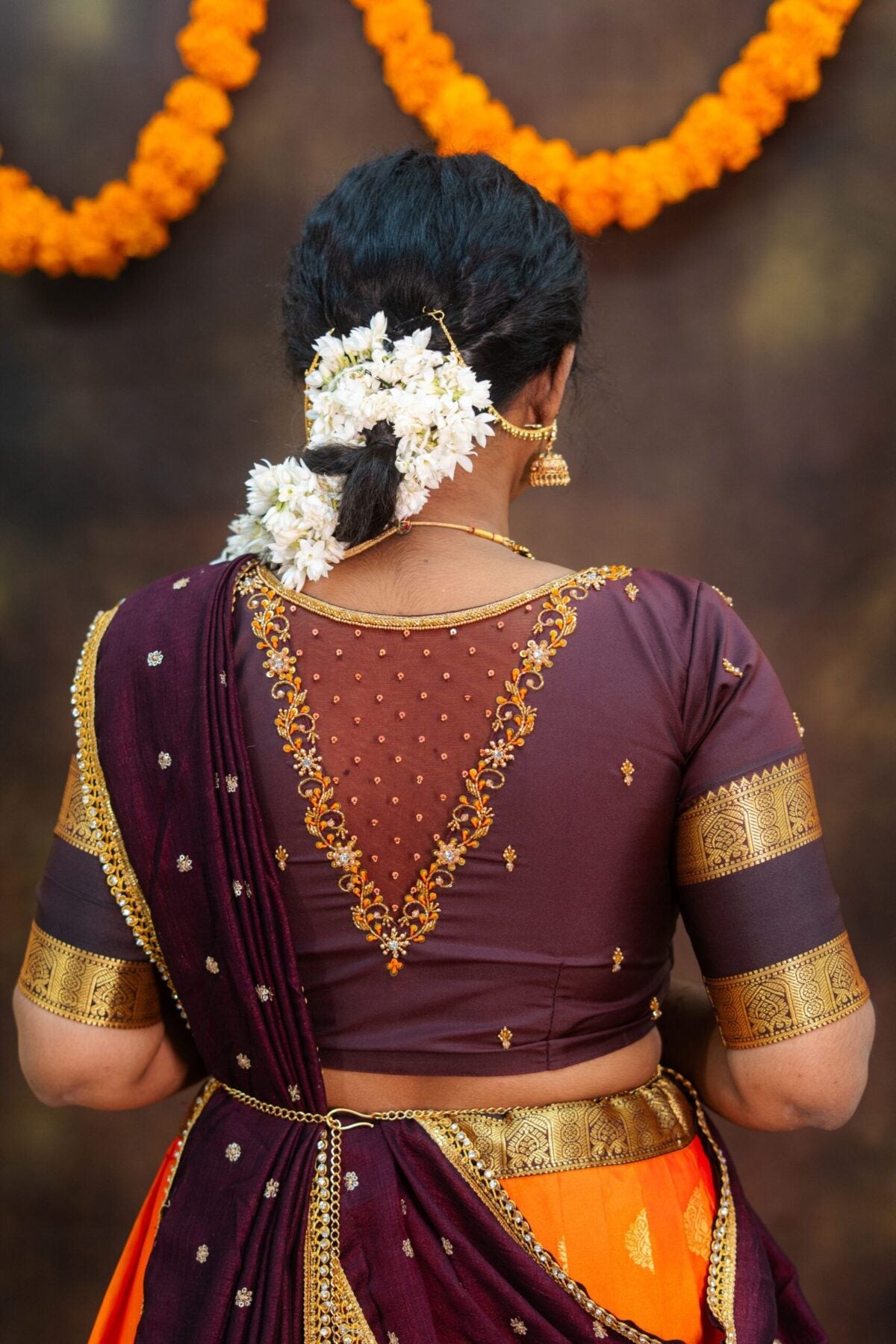 Royal Maroon Sunset Half Saree ✨ Exclusively at Pretty Pattu Boutique 💛