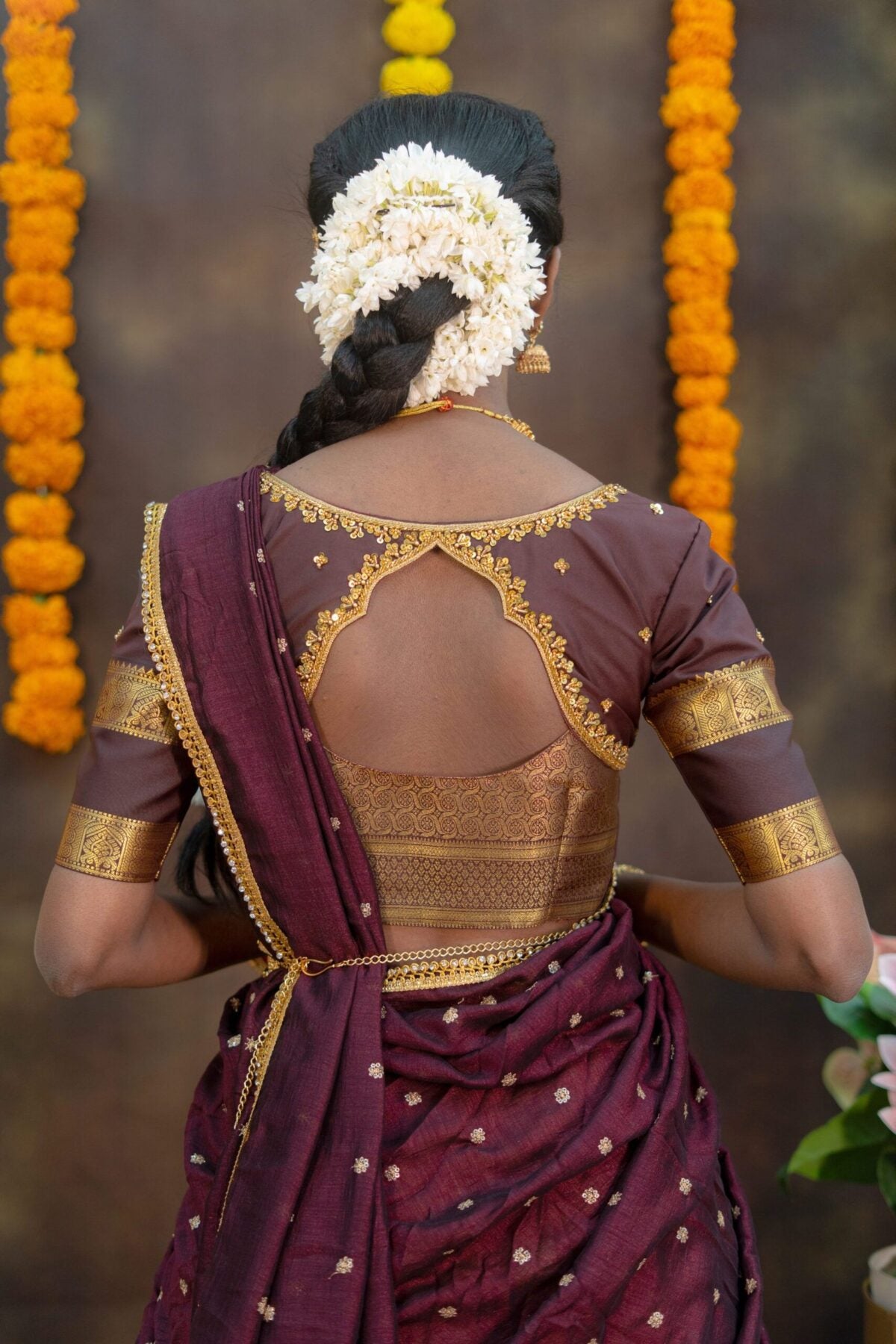 Aari Grace Lehenga Set Traditional Rust Elegance