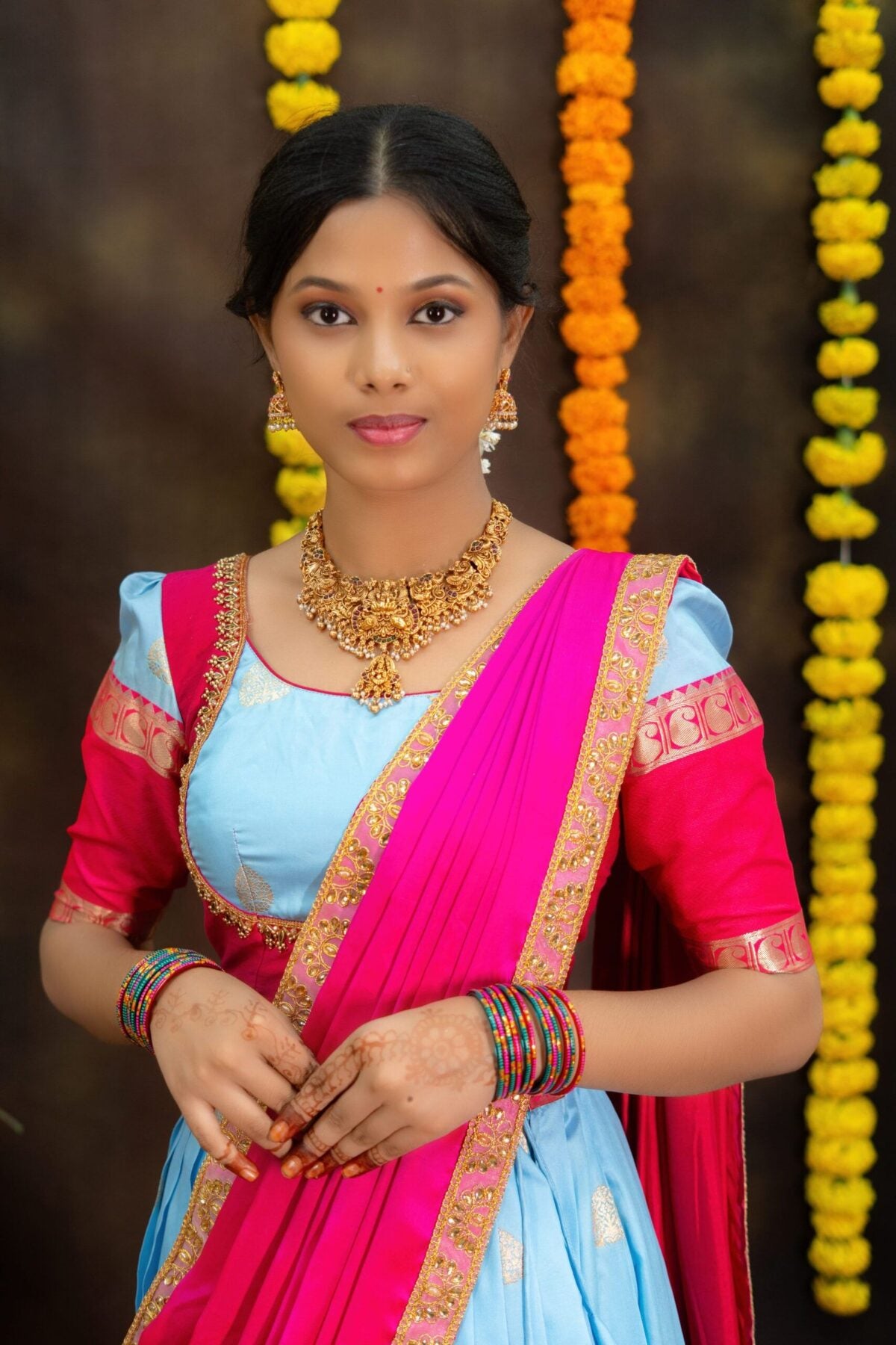 Semi Gadwal soft silk lehenga set
