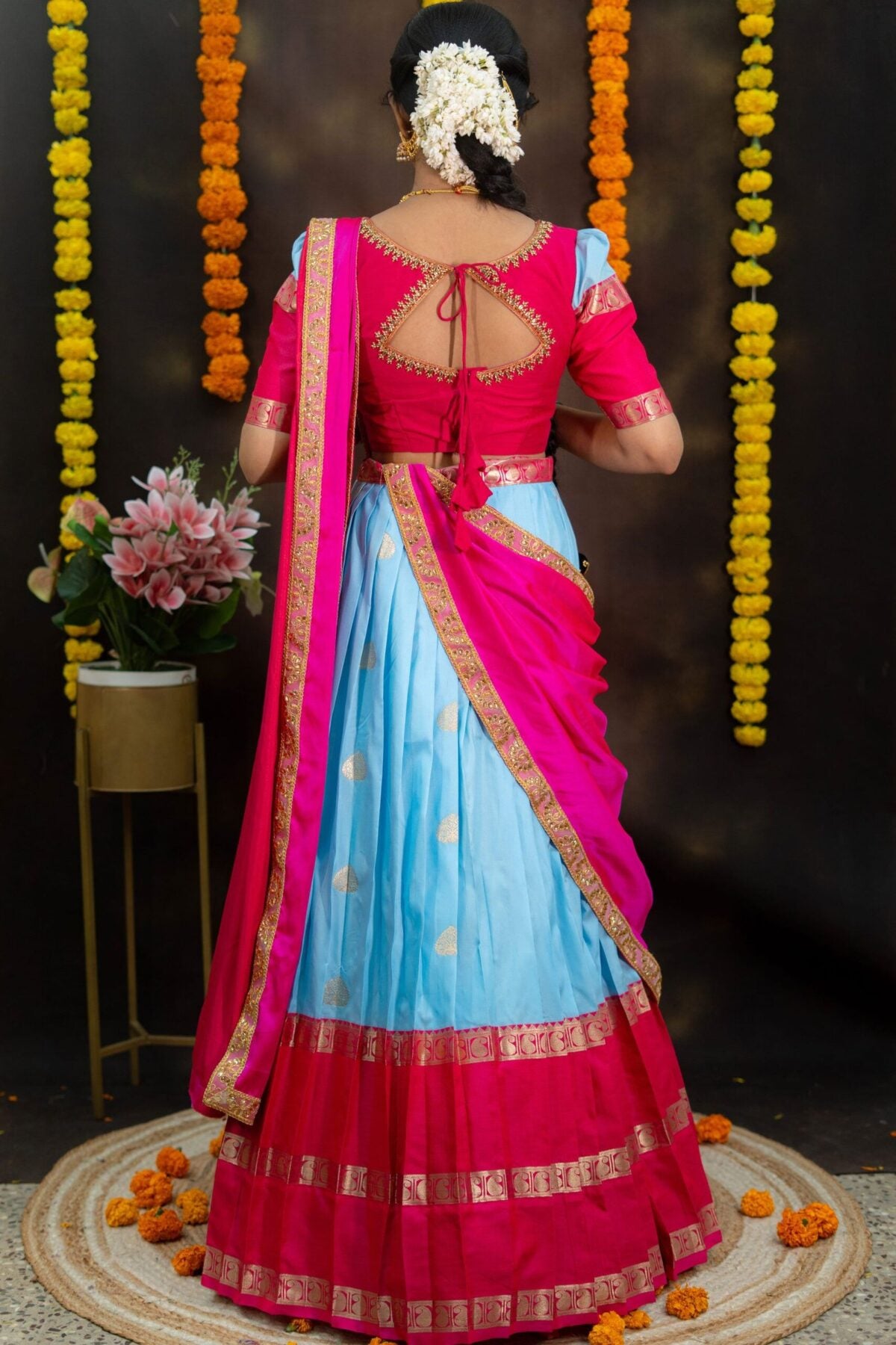 Semi Gadwal soft silk lehenga set
