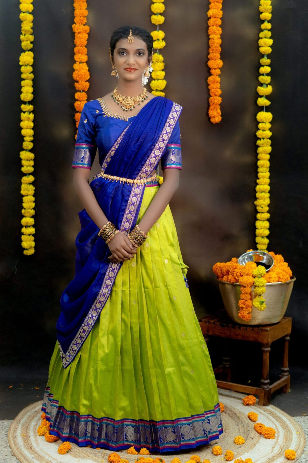 Premium quality Gudwal silk lehanga