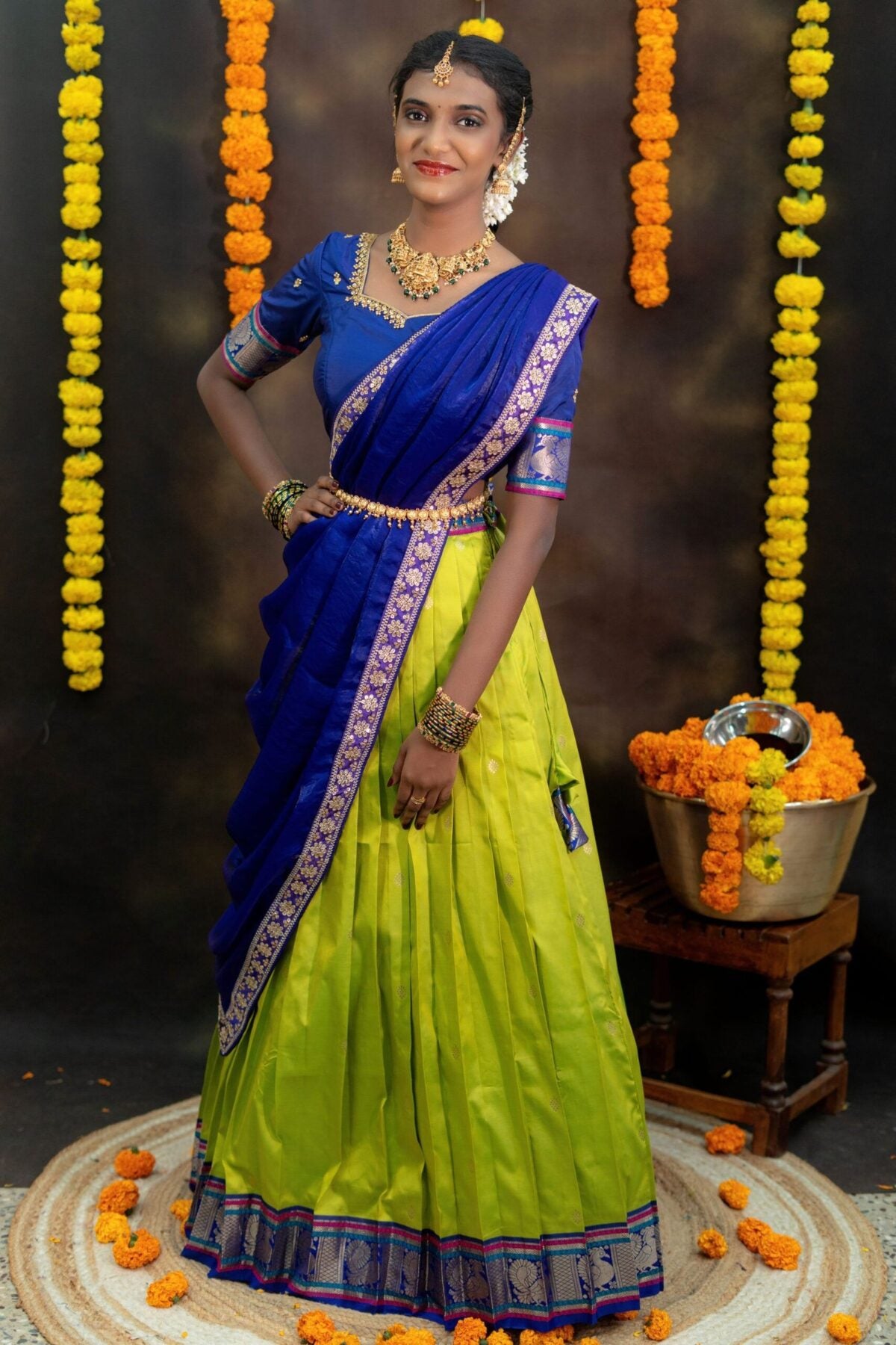 Premium quality Gudwal silk lehanga