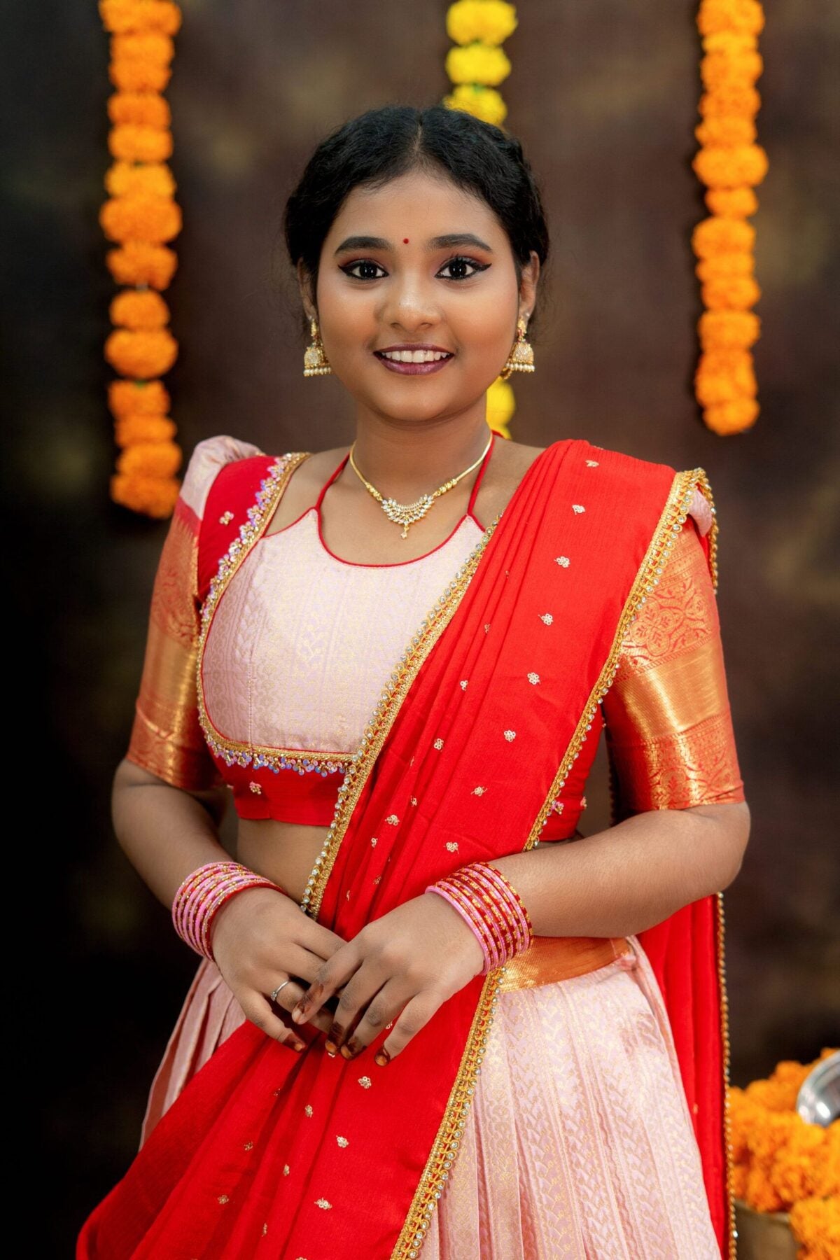 Semi Banarasi Kanchi Pattu Lehanga