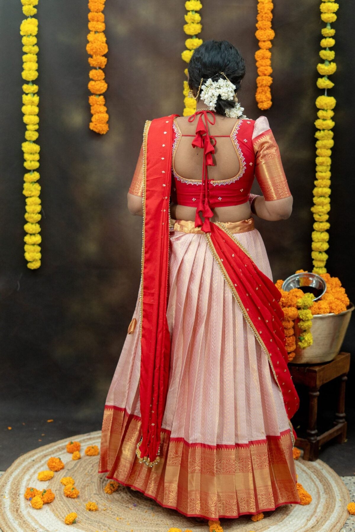 Semi Banarasi Kanchi Pattu Lehanga