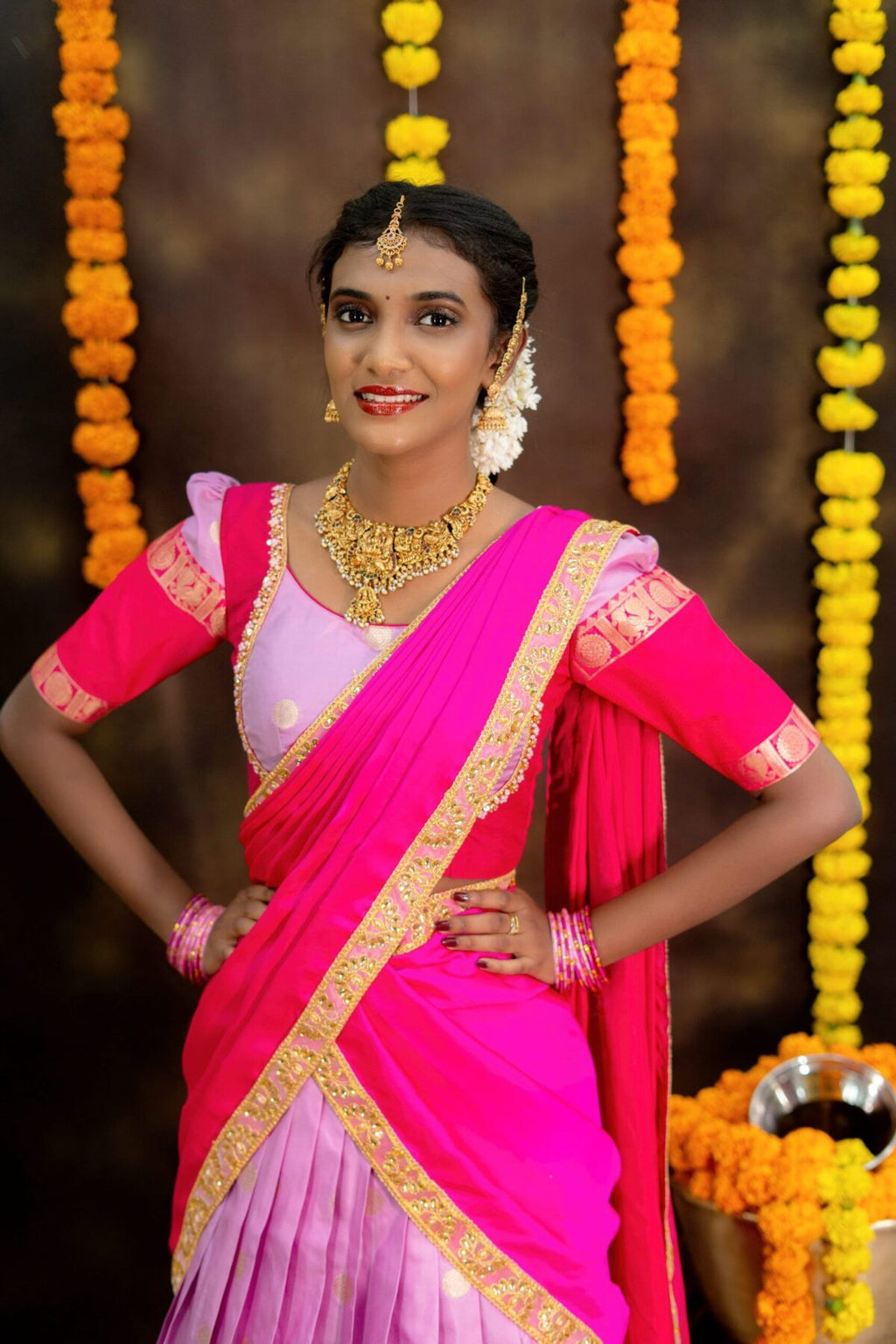Semi Gadwal soft silk lehenga set