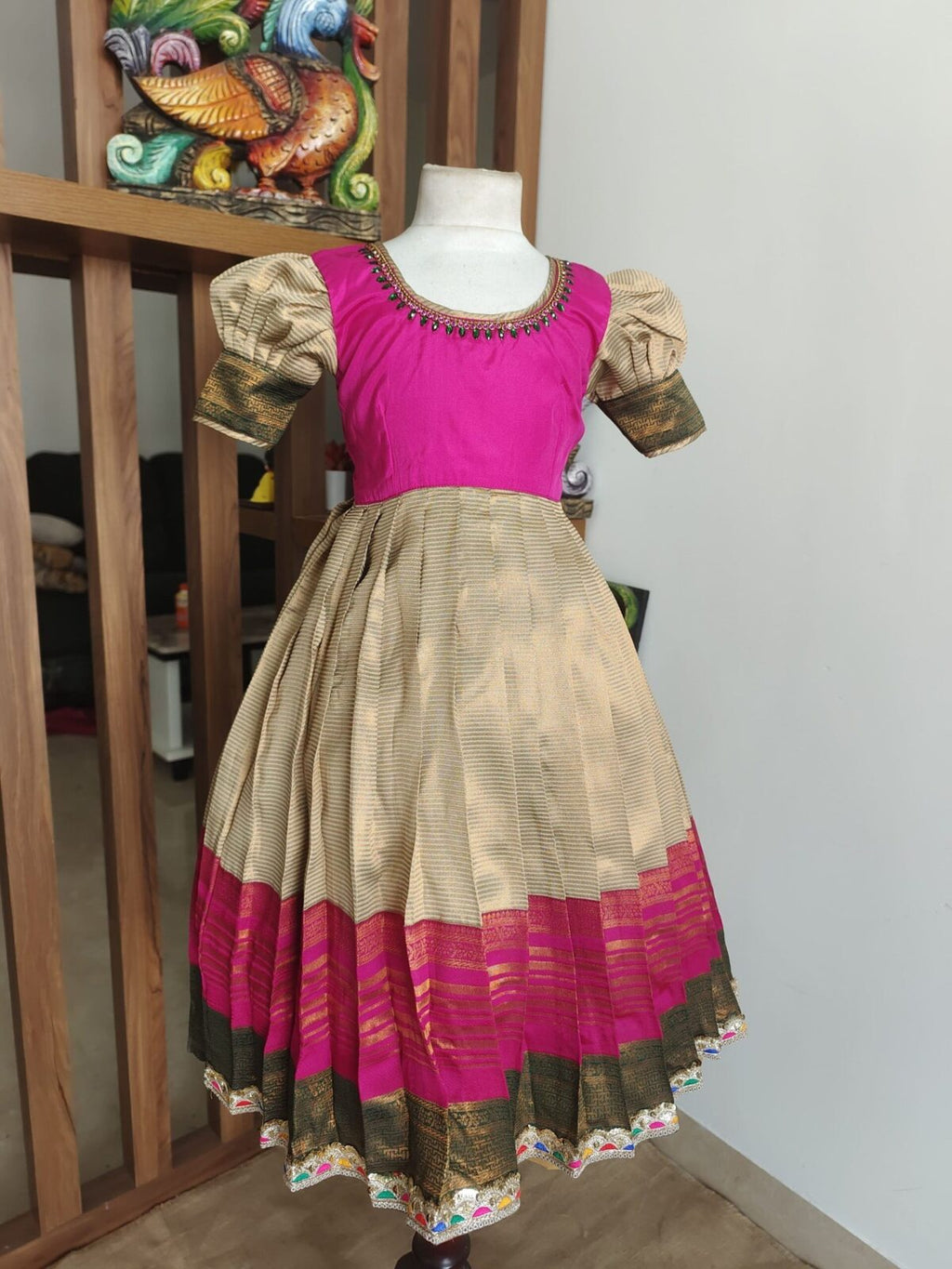 kanchi pattu frock