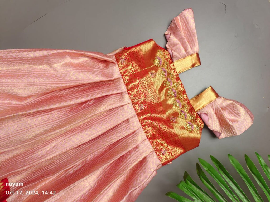 Seme kanchi pattu frock