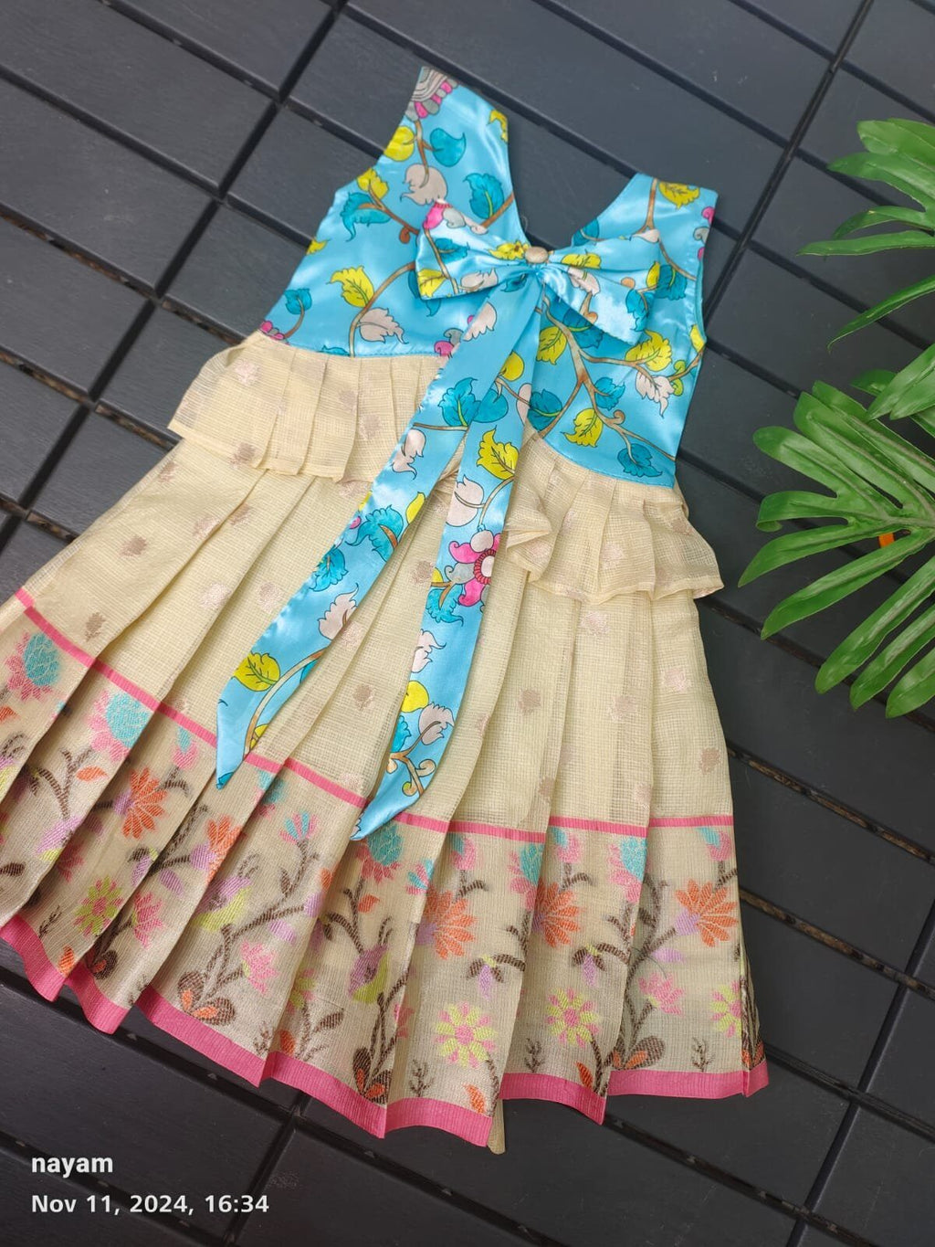 Floral Kalamkari Charm Frock