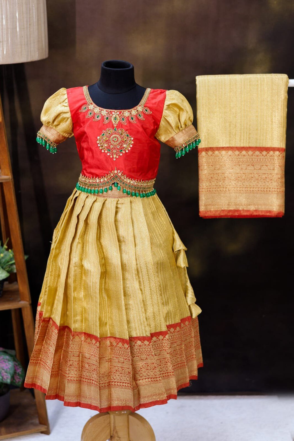 Tissue Banarasi Lehanga Set
