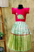 Elegant Pichwai Fabric Lehanga with Raw Silk Top