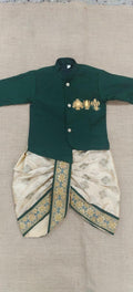Raw Silk Kurta & Dhoti Set – Traditional Elegance with Handcrafted Detailing