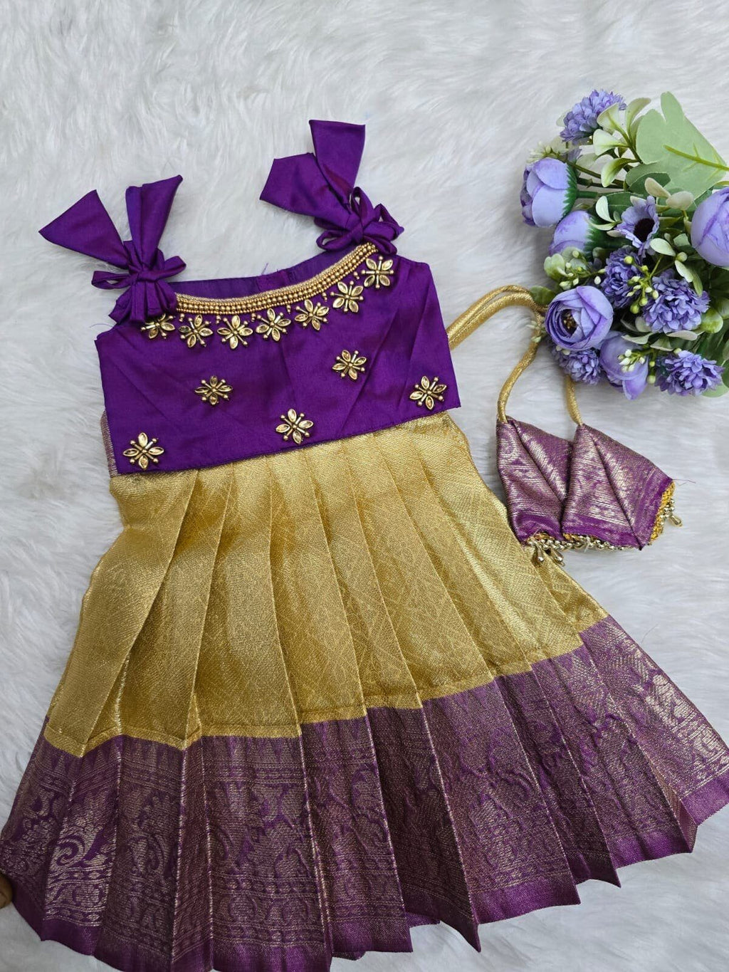 Gold Tissue Banarasi Lehenga