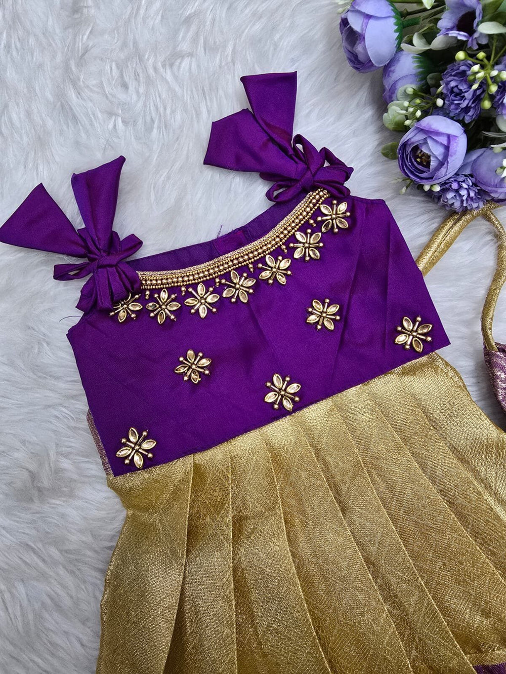 Gold Tissue Banarasi Lehenga