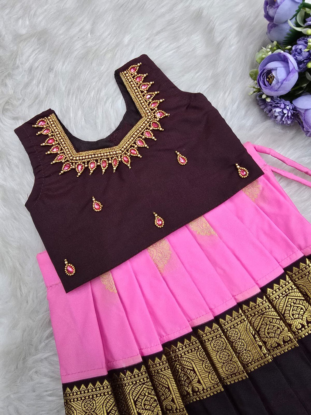 Kumbakonam Soft Silk Double Border Lehenga