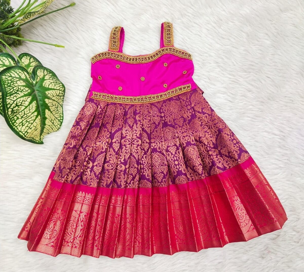 Kupadampattu Fabric Full Frock