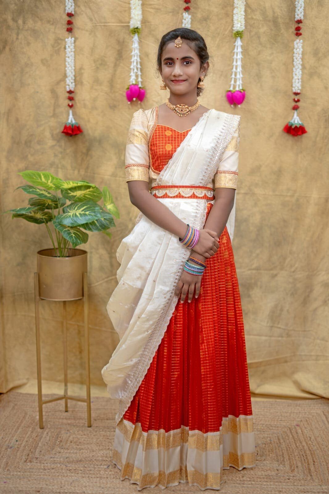 Kumbakonam Soft Silk Lehenga Half-Saree Set