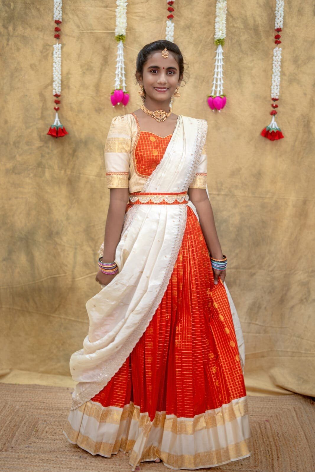 Kumbakonam Soft Silk Lehenga Half-Saree Set