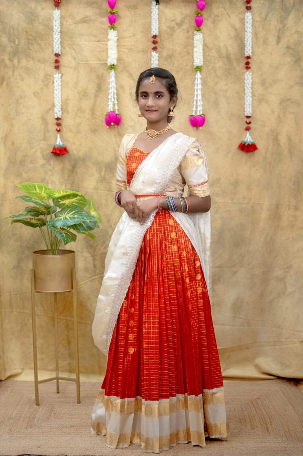 Kumbakonam Soft Silk Lehenga Half-Saree Set