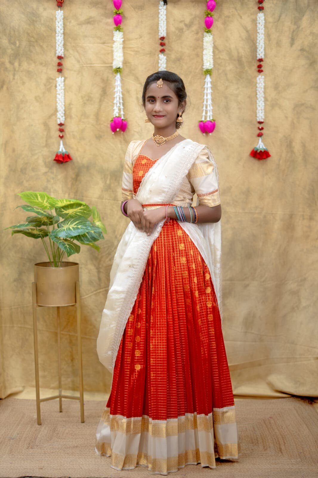 Kumbakonam Soft Silk Lehenga Half-Saree Set