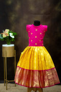 Semi Banarasi lehanga paired with a raw silk top.