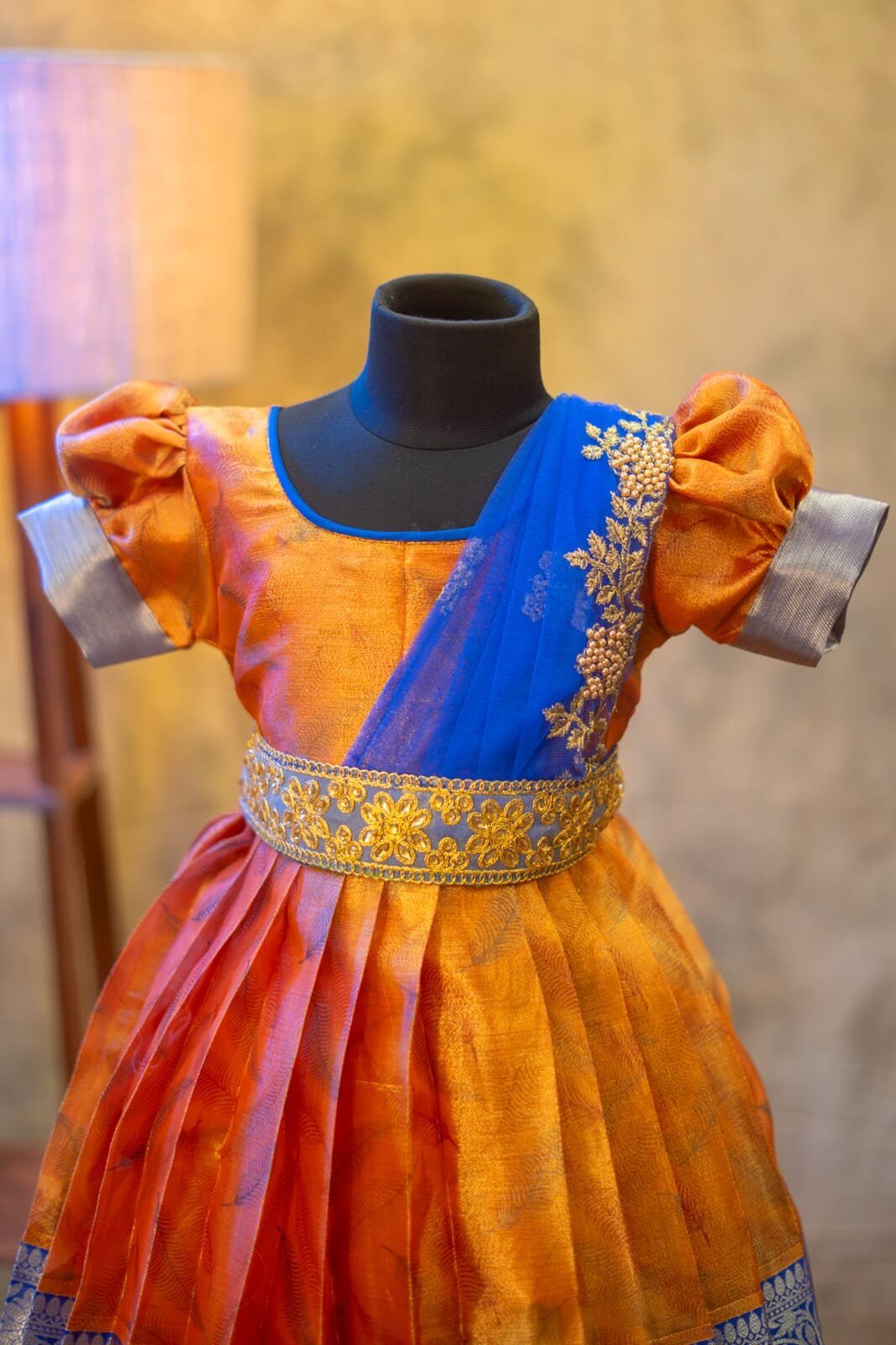 Tissue Banarasi Frock – Half Saree Model