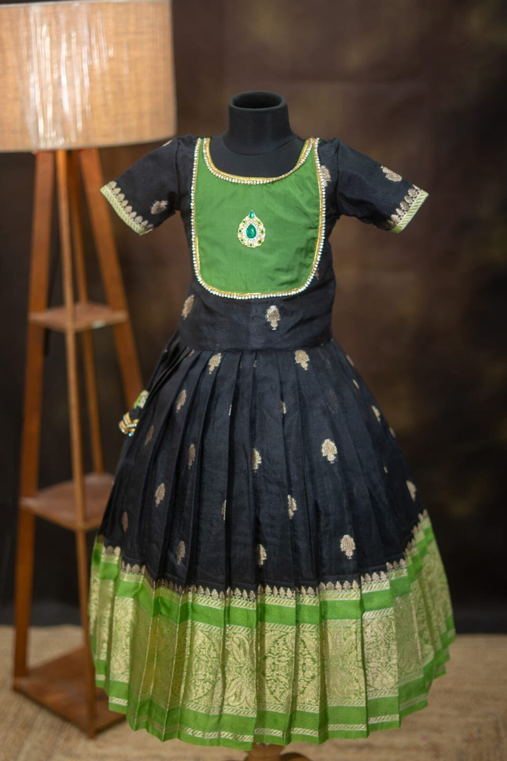 Warm Silk Lehenga with Patch Work Top
