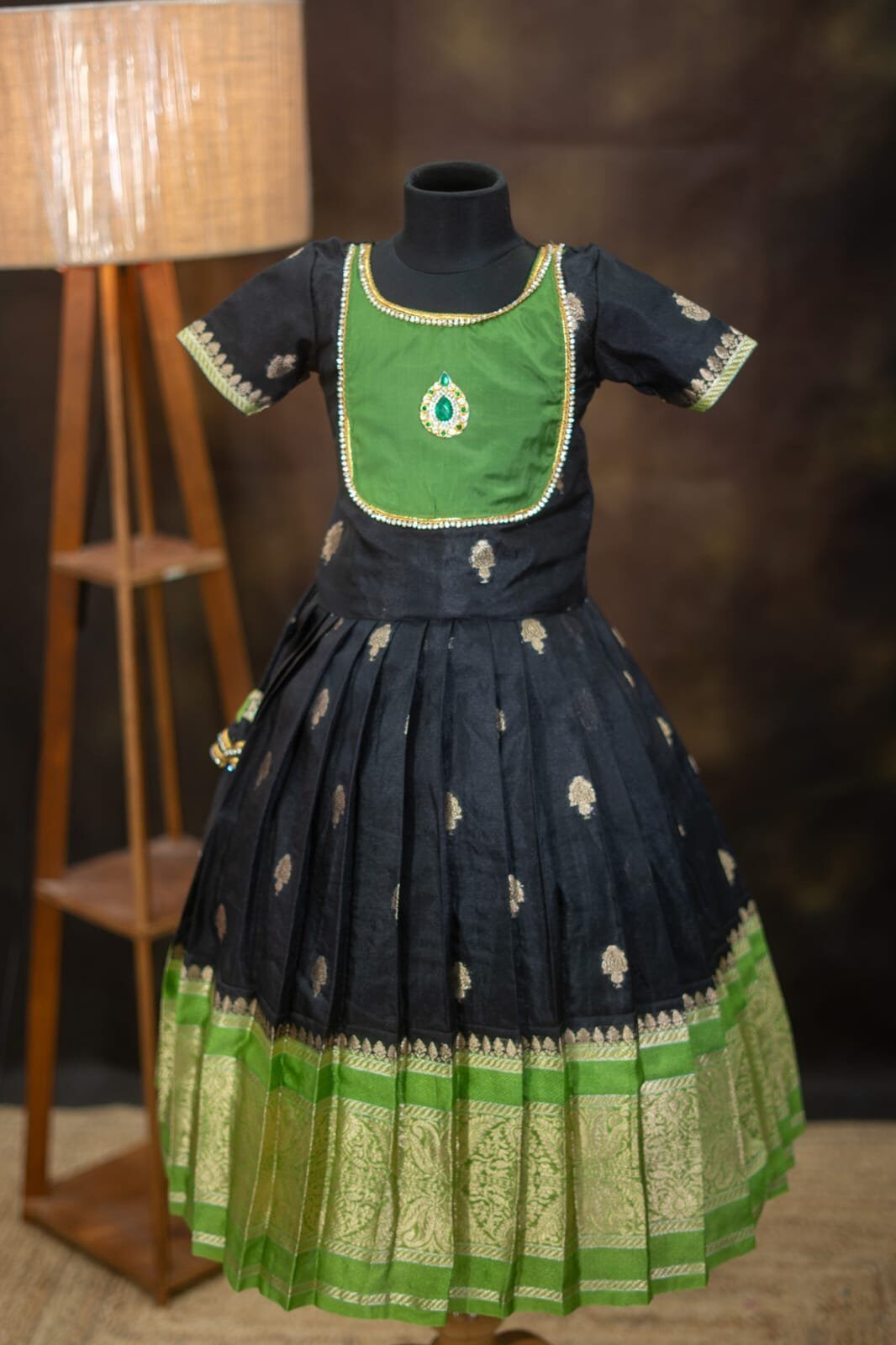 Warm Silk Lehenga with Patch Work Top