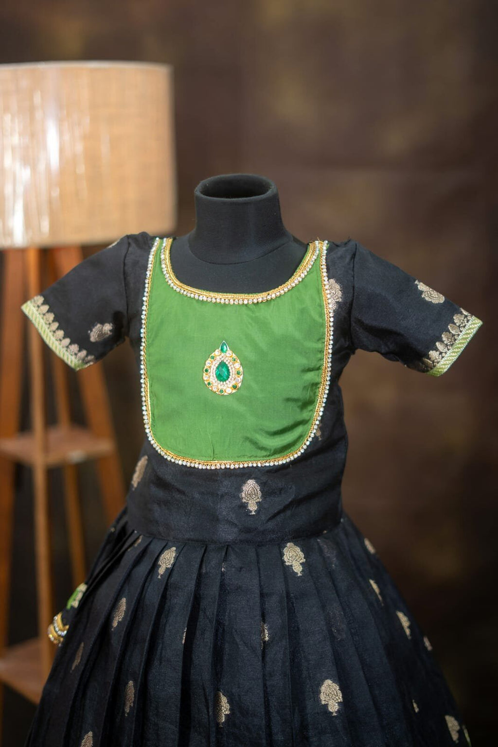Warm Silk Lehenga with Patch Work Top