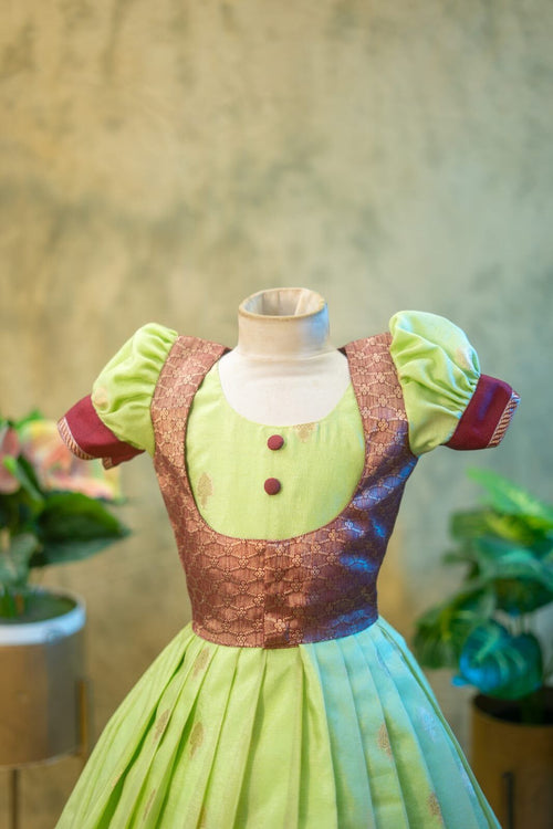 Elegant warm silk frock