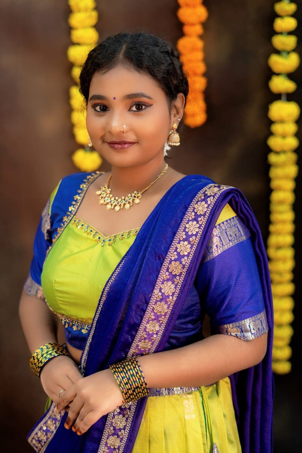Gadwal soft silk lehenga set