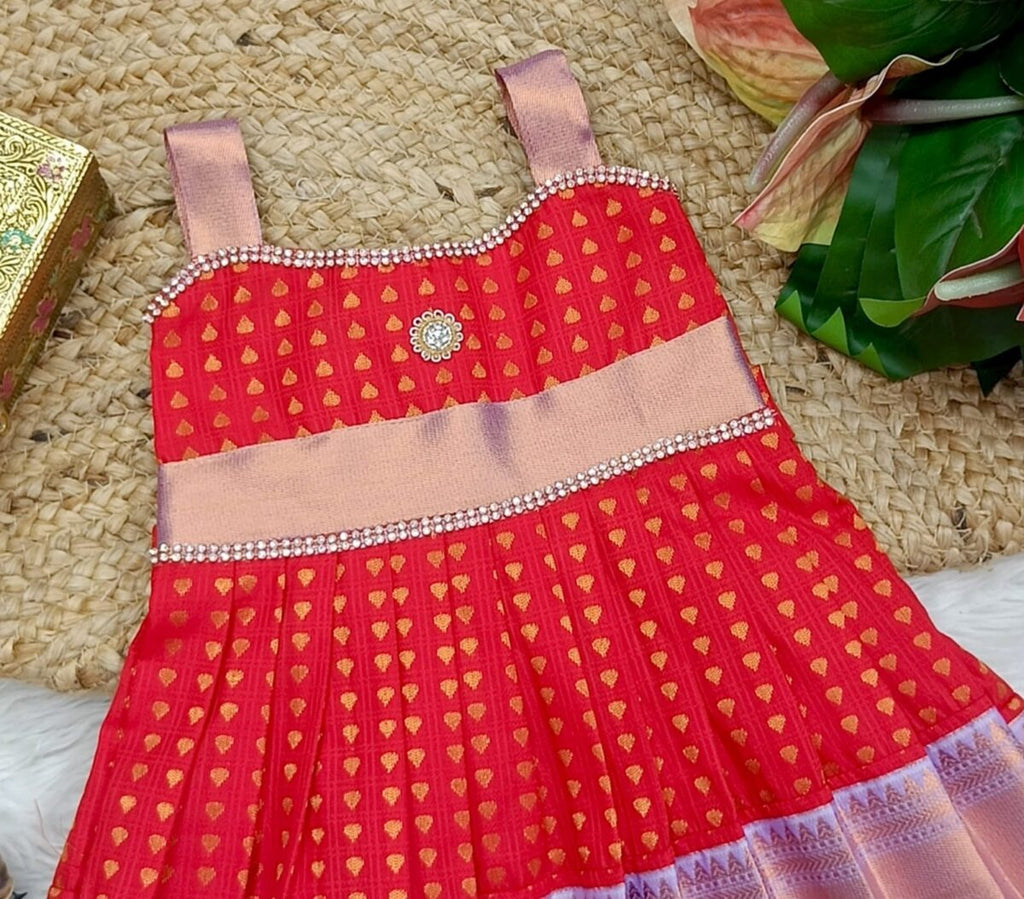 Kumbakonam Soft Silk Thousand Butta Model Frock