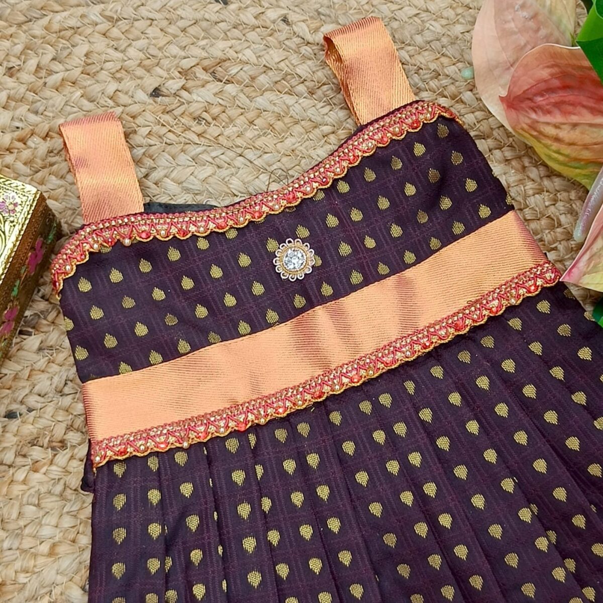 Kumbakonam Soft Silk Thousand Butta Model Frock