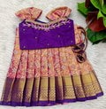 Kanchi Pattu Padavadai with Aari Work Blouse