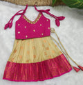 KANCHI PATTU PAVADAI WITH AARI WORK