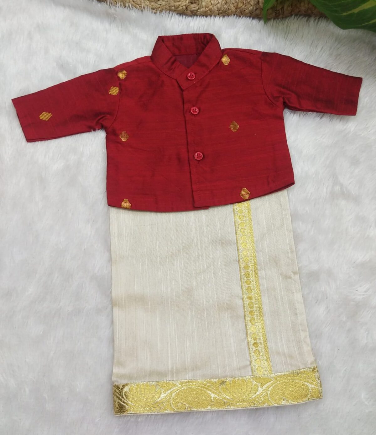 Butta Raw Silk Shirt and Raw Silk Vesti Set