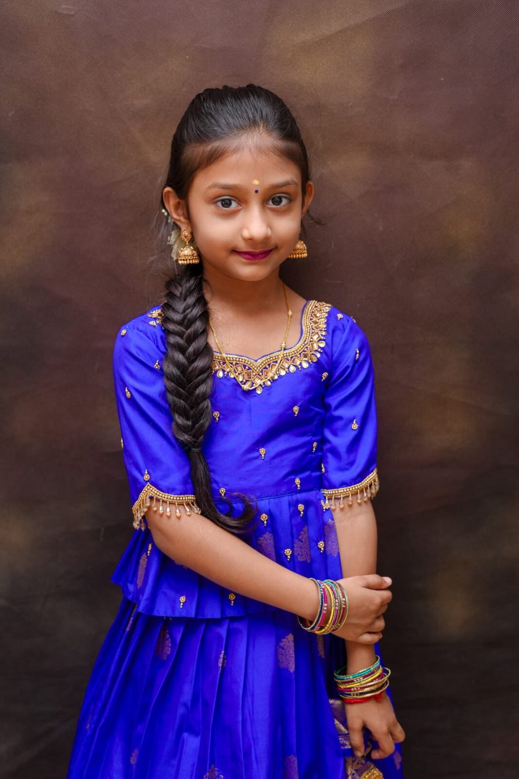 Kumbakonam soft silk traditional pattu pavadai aari work