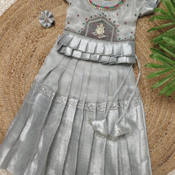 Zara Silver Magam Banarasi Lehenga